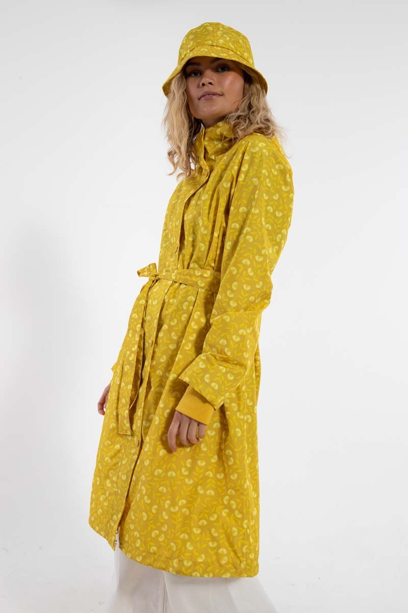 Danelisabeth Raincoat Dark Yellow FLEURIE