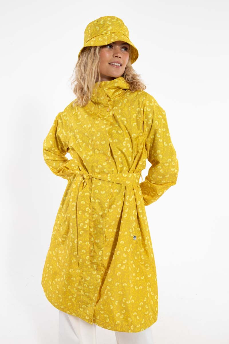 Danelisabeth Raincoat Dark Yellow FLEURIE