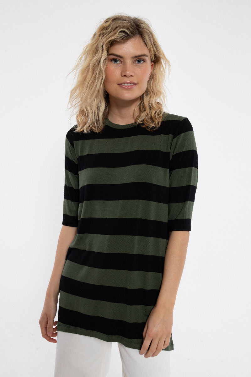 Danefield Viscose Tunika Black/Dk Army