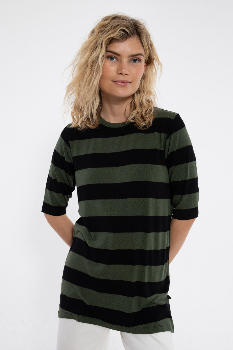 Danefield Viscose Tunika Black/Dk Army