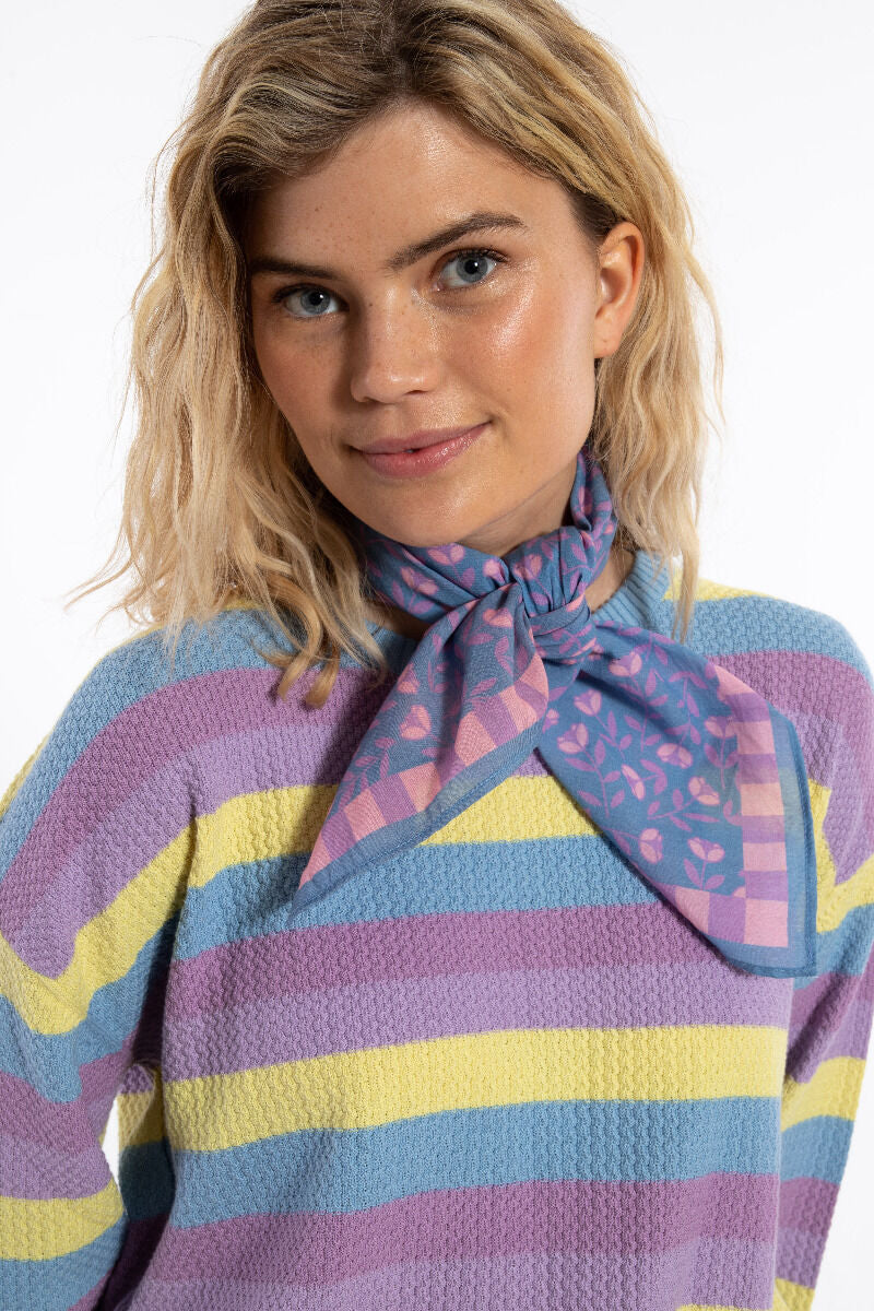 Danebesser Scarf Light Blue BIG FLEURIE