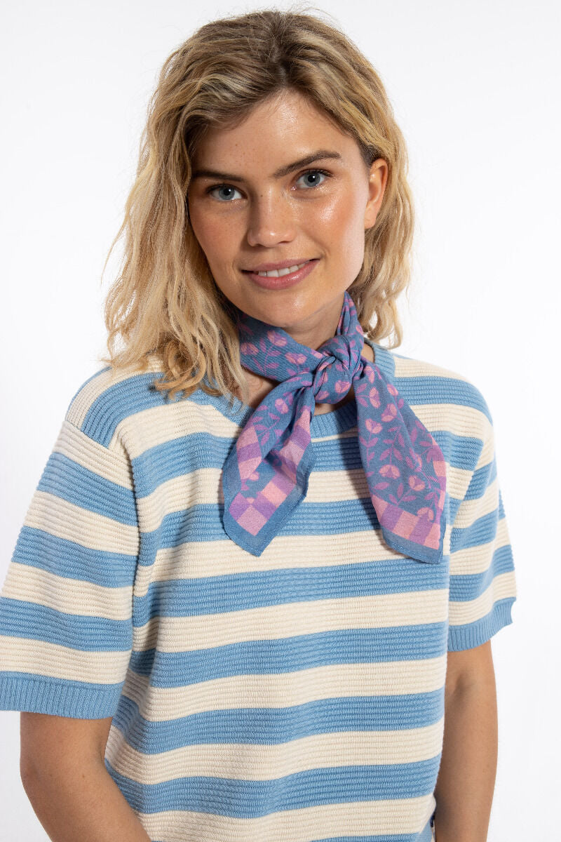 Danebesser Scarf Light Blue BIG FLEURIE