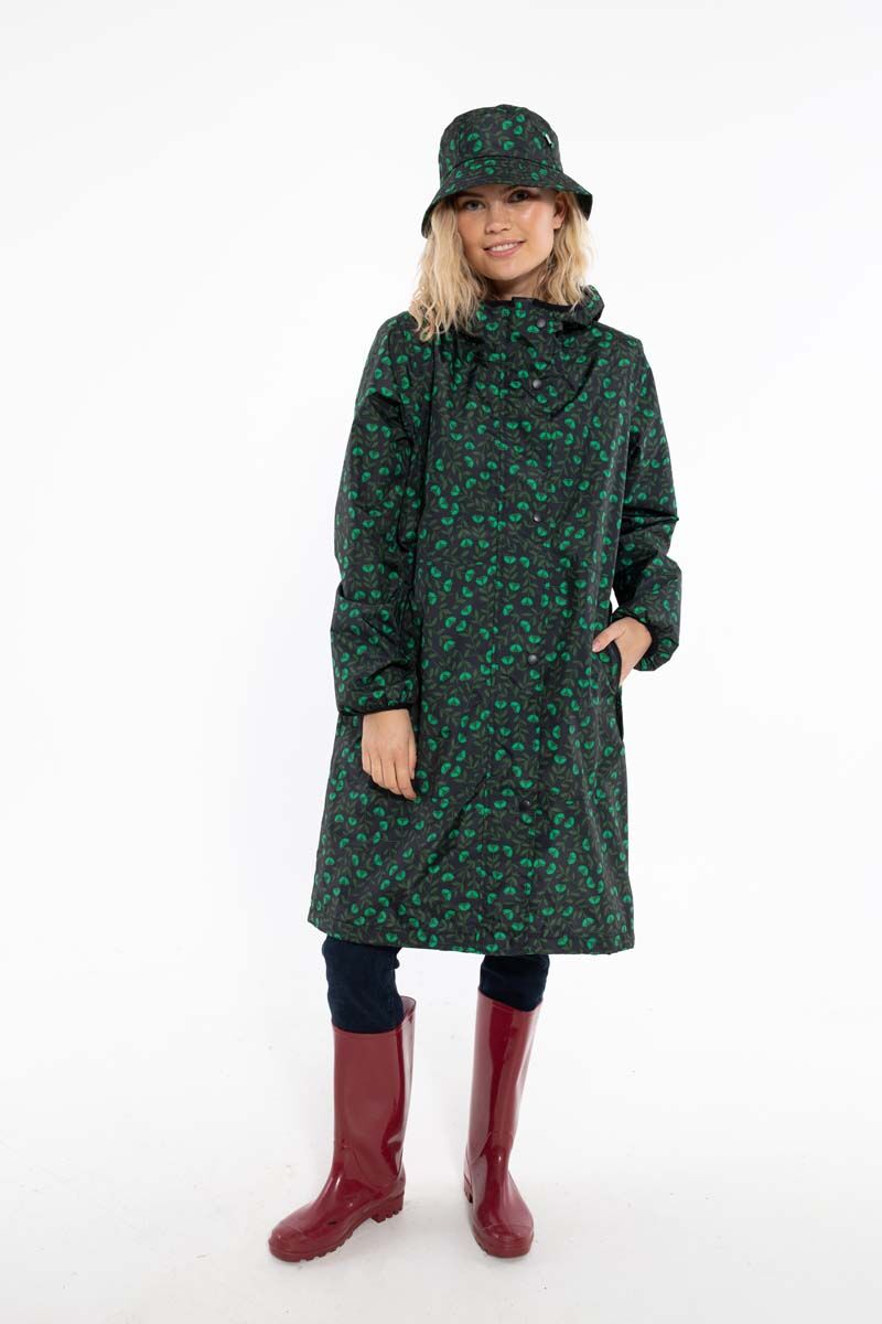 Danedith Rainjacket Black/khaki Fleurie