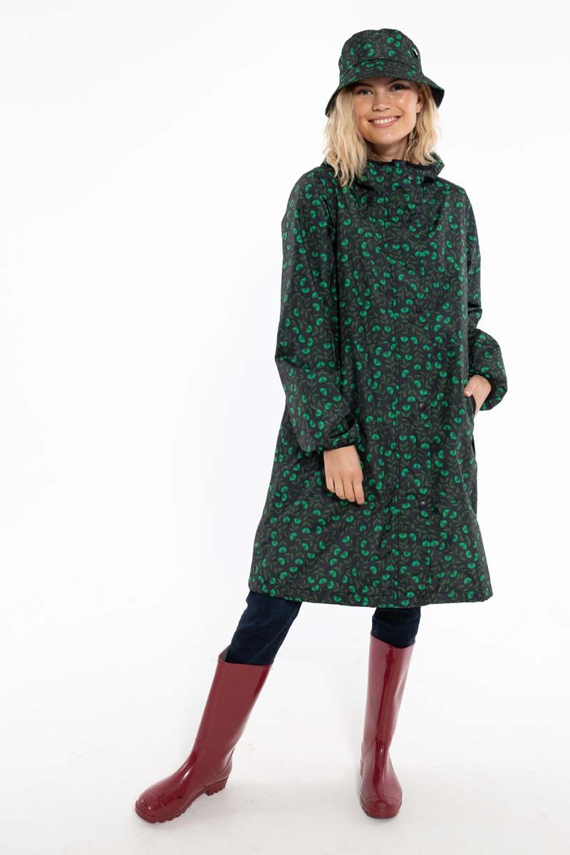 Danedith Rainjacket Black/khaki Fleurie