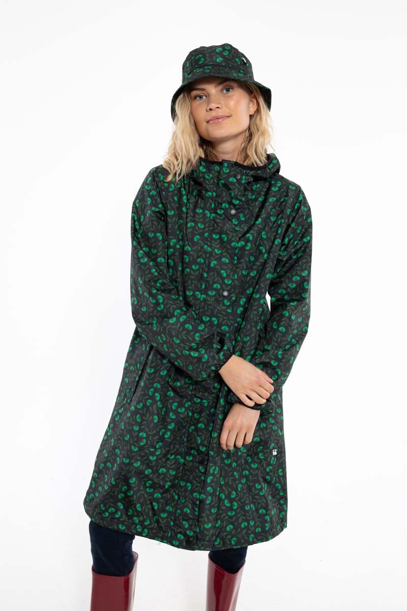 Danedith Rainjacket Black/khaki Fleurie