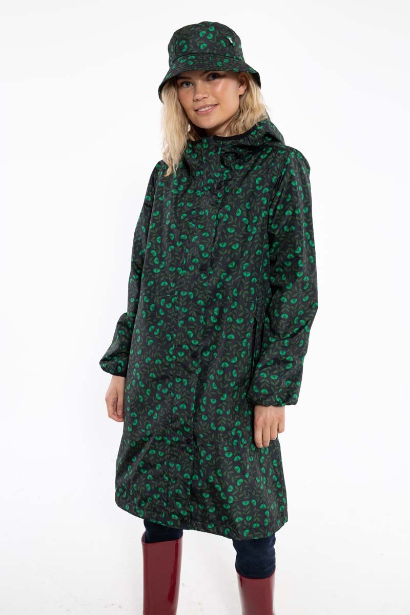 Danedith Rainjacket Black/khaki Fleurie
