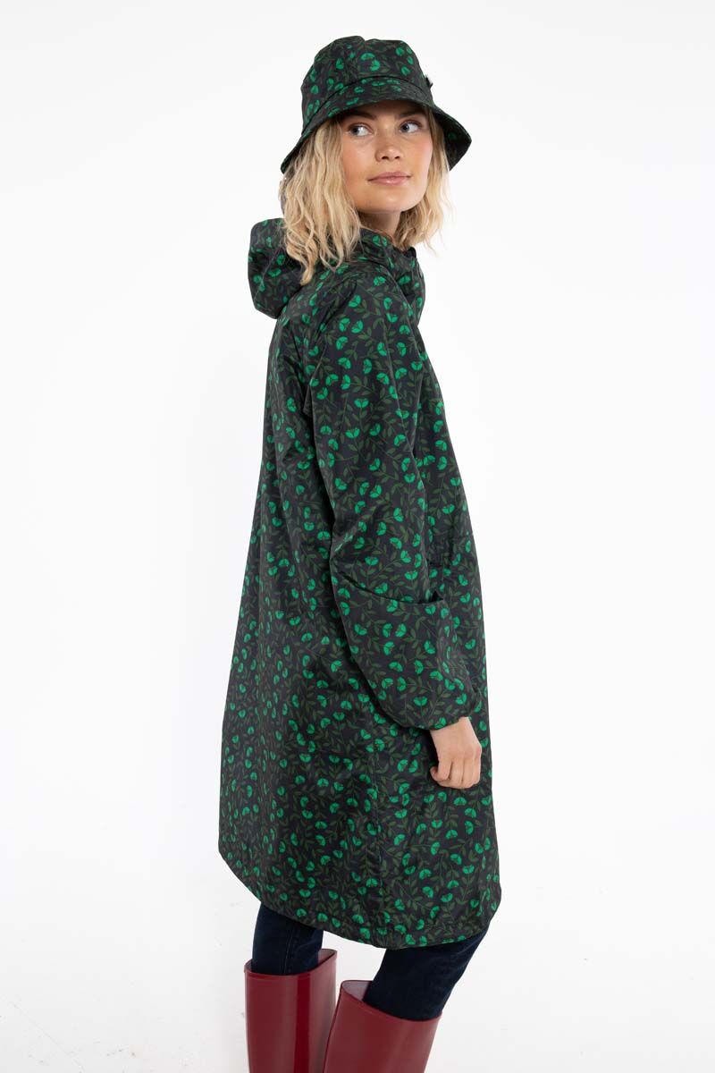 Danedith Rainjacket Black/khaki Fleurie