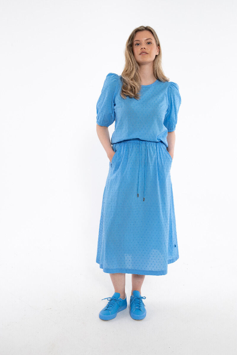 Danespresso Cotton Dot Skirt Ice Blue