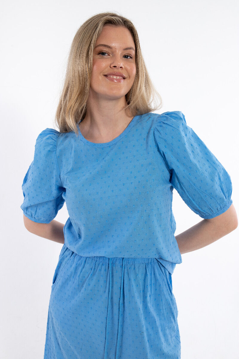 Daneprosecco Cotton Dot Shirt Ice Blue