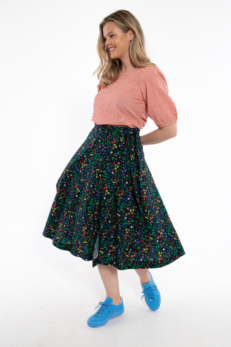 Danemikkelsen Poplin Skirt Dk Navy BOTANICAL