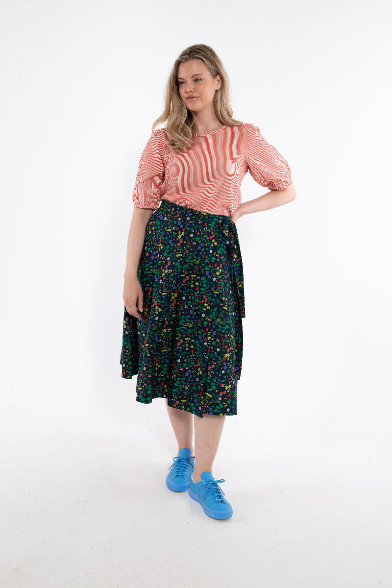 Danemikkelsen Poplin Skirt Dk Navy BOTANICAL