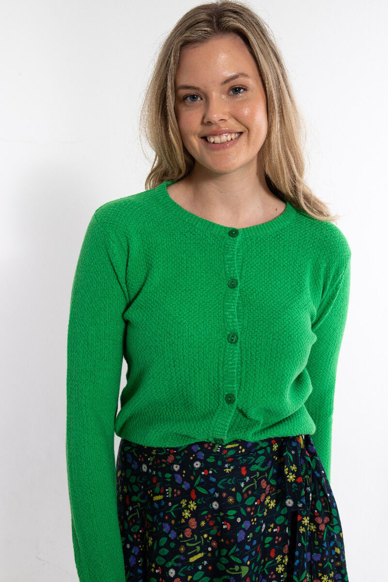 Danesaga Pearl Knit Cardigan Green