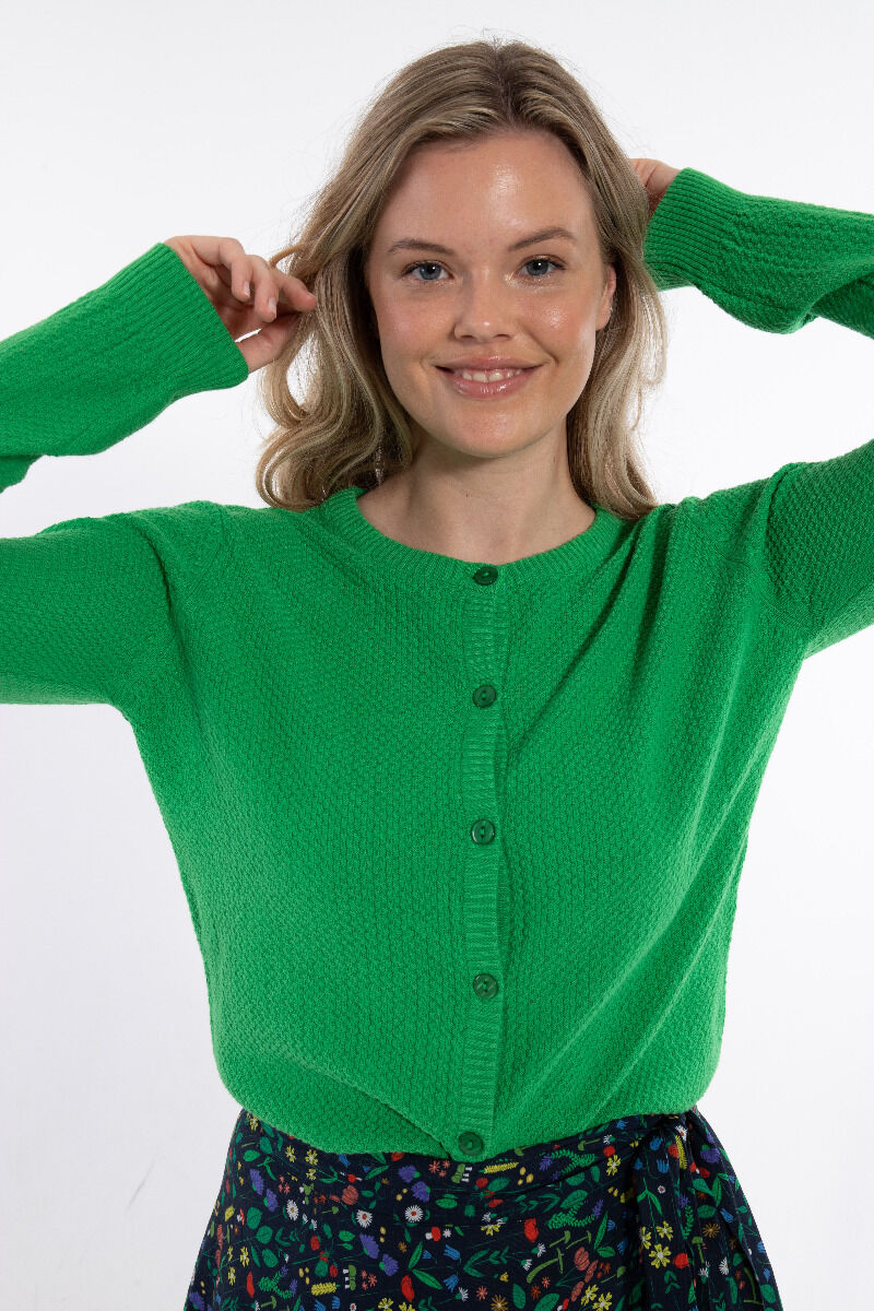 Danesaga Pearl Knit Cardigan Green