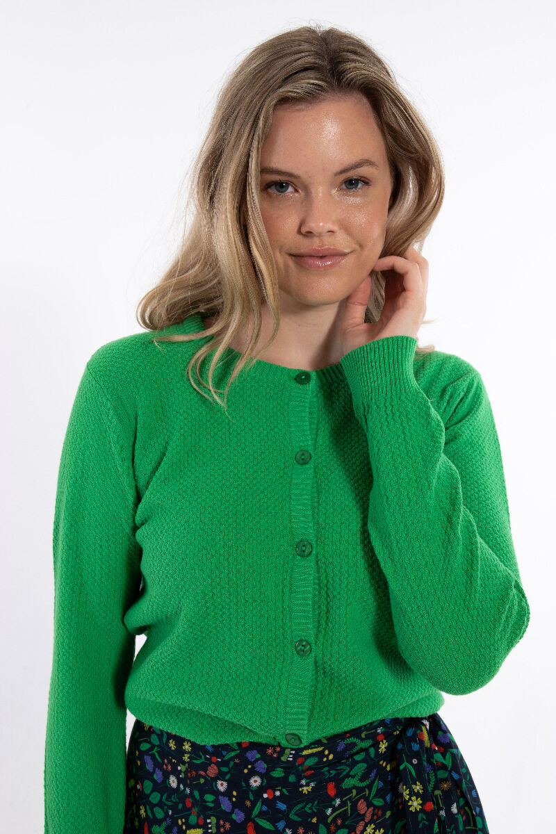 Danesaga Pearl Knit Cardigan Green