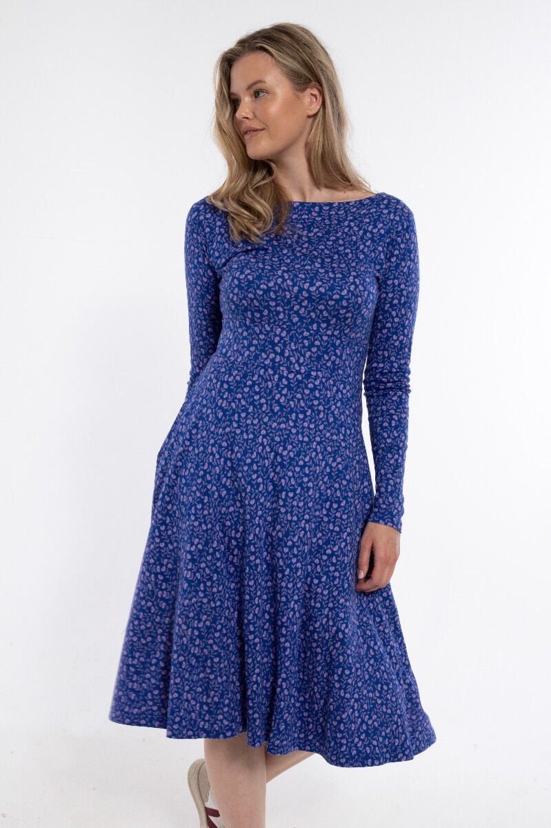 ORGANIC - Danesigrid Interlock Dress Deep Marine FLEURIE