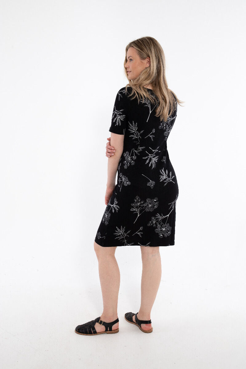 ORGANIC - Danedaffodil Slub Dress Black HEMLOCK