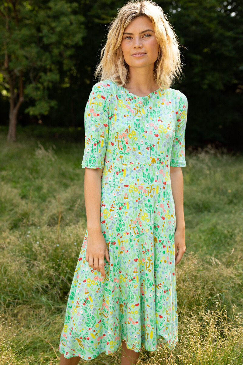 ORGANIC - Danecharlotte Viscose Dress Foam BOTANICAL