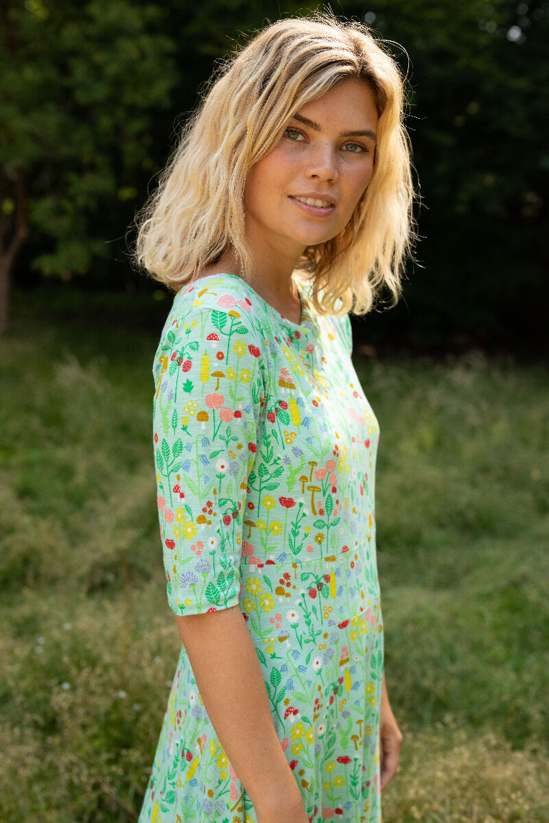 ORGANIC - Danecharlotte Viscose Dress Foam BOTANICAL