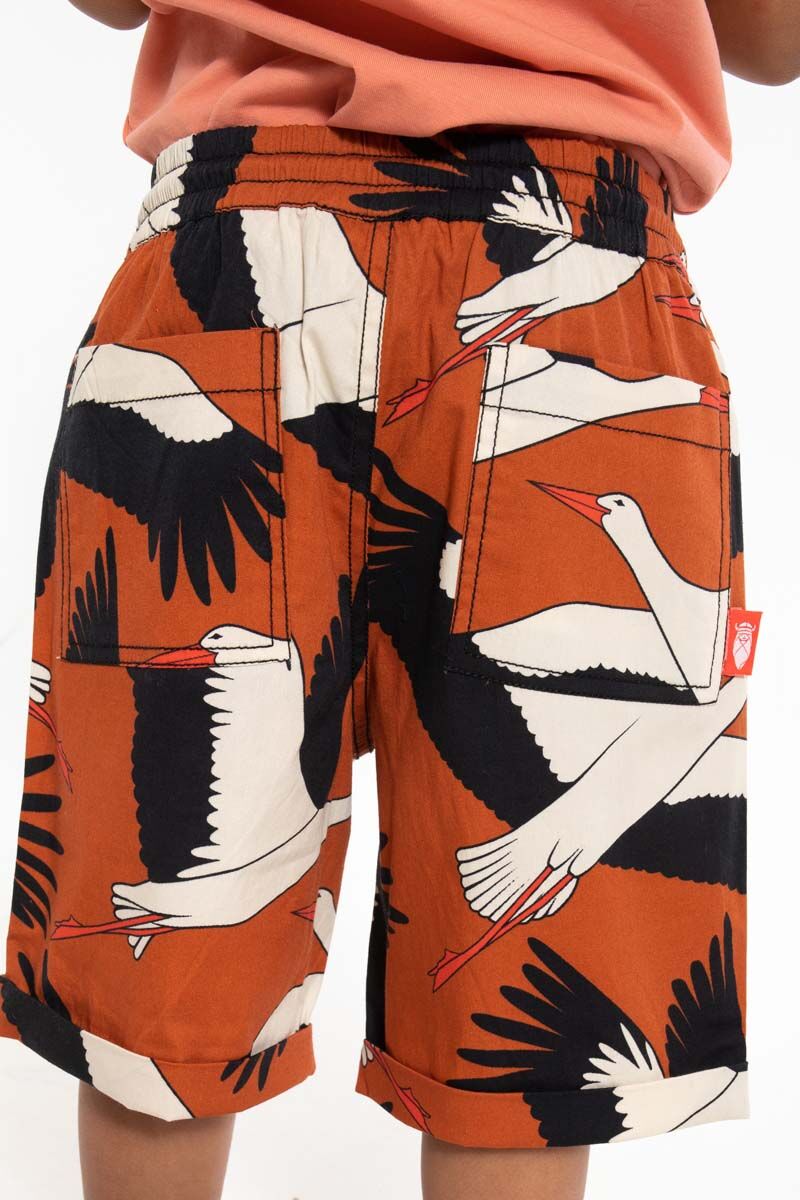 Danalfred Poplin Shorts Rust BIG STORK