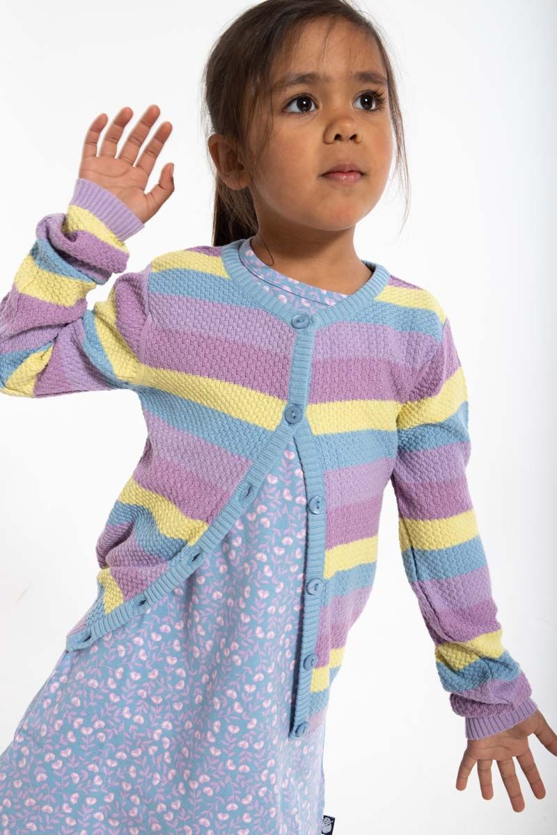 Danemerle Pearl Cardigan LT Lilac / Pale Yellow