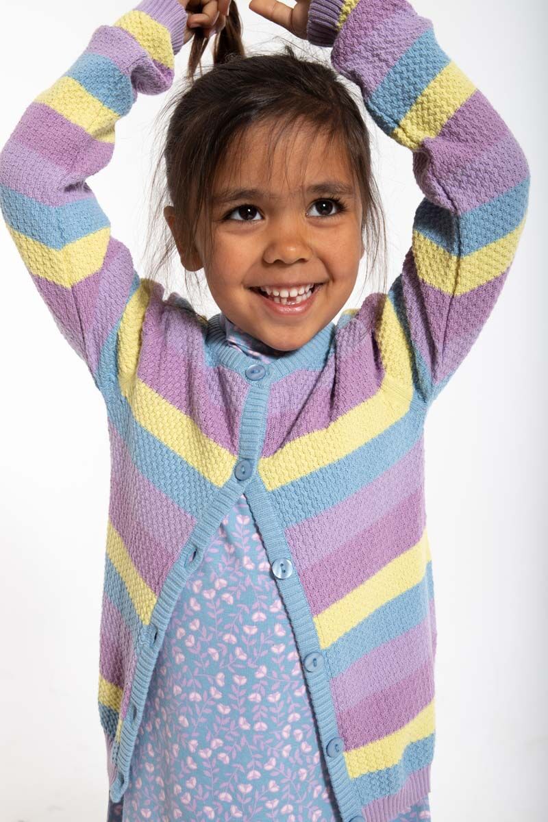 Danemerle Pearl Cardigan LT Lilac / Pale Yellow