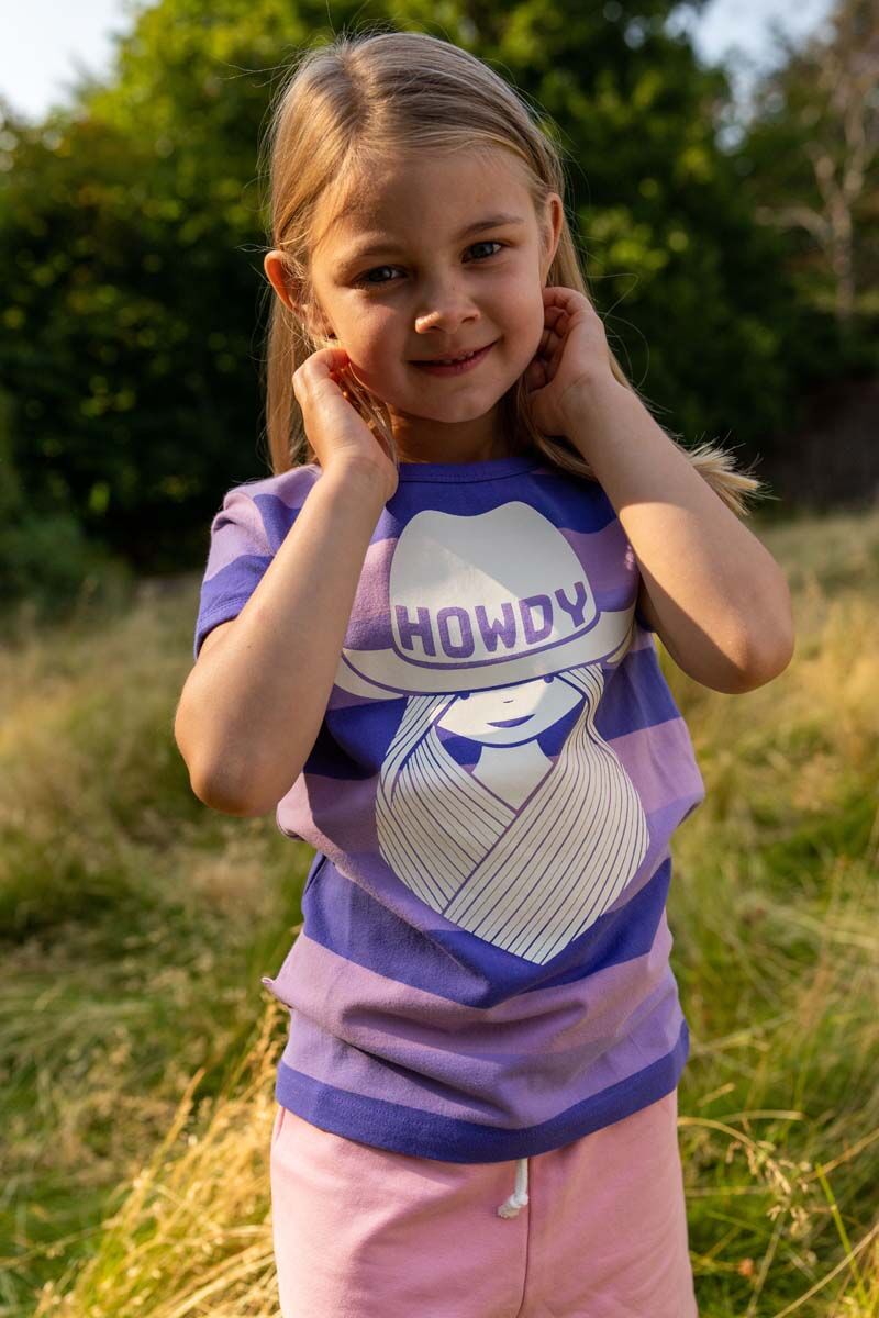 T-shirt til børn med cowgirl