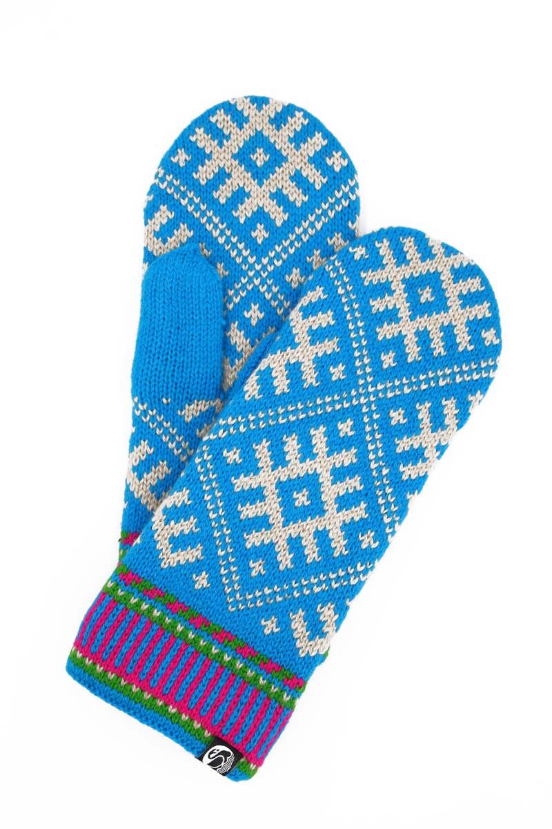 Danesuper Wool Mittens Bright Blue