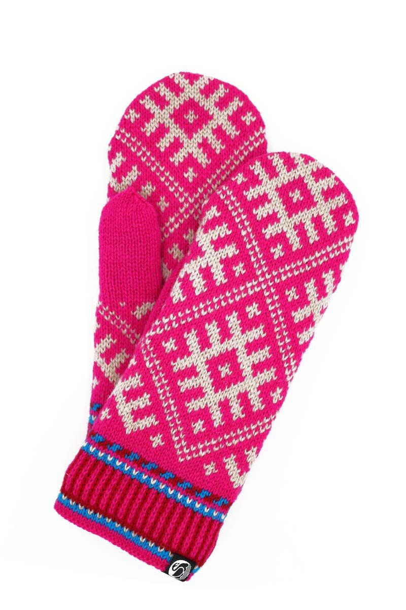 Danesuper Wool Mittens Neon Pink