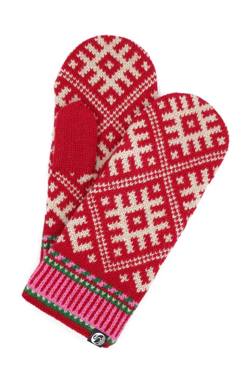 Danesuper Wool Mittens Red
