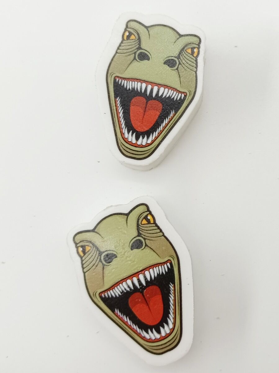 Sjovt viskelæder med print af t-rex dinosaur