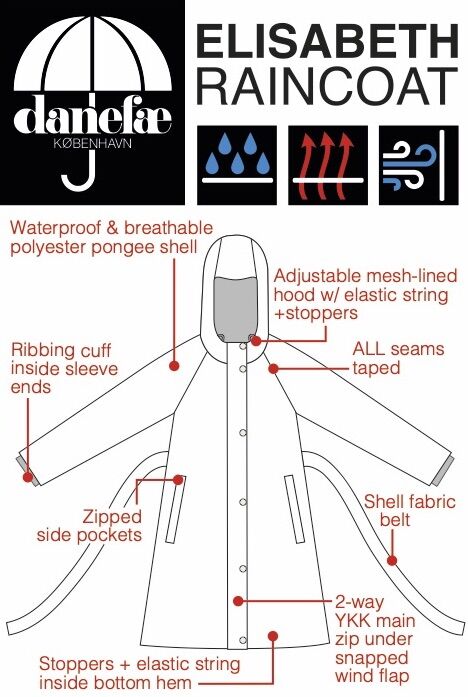 Danelisabeth Raincoat Dark Yellow FLEURIE