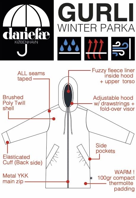 Gurli Winter Parka Black green/Light beige HEMLOCK