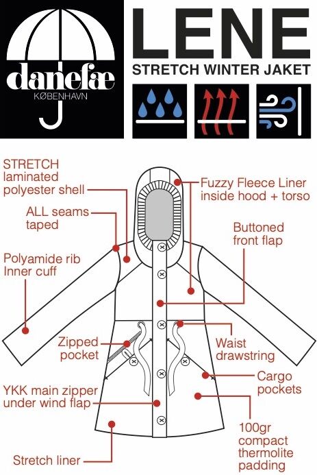 Danelene Stretch Winter Jacket Black