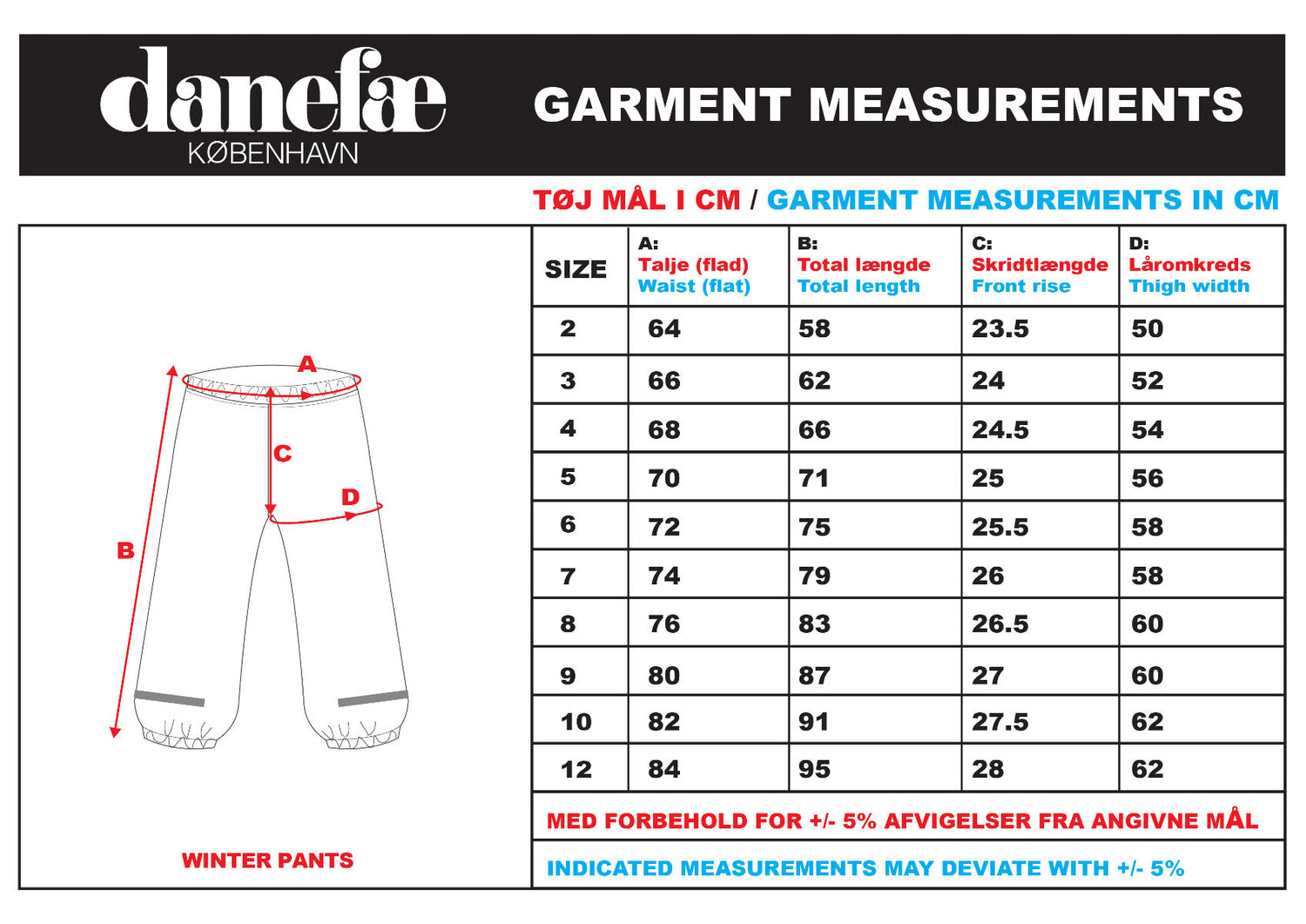 Danewinter pants Dark Red