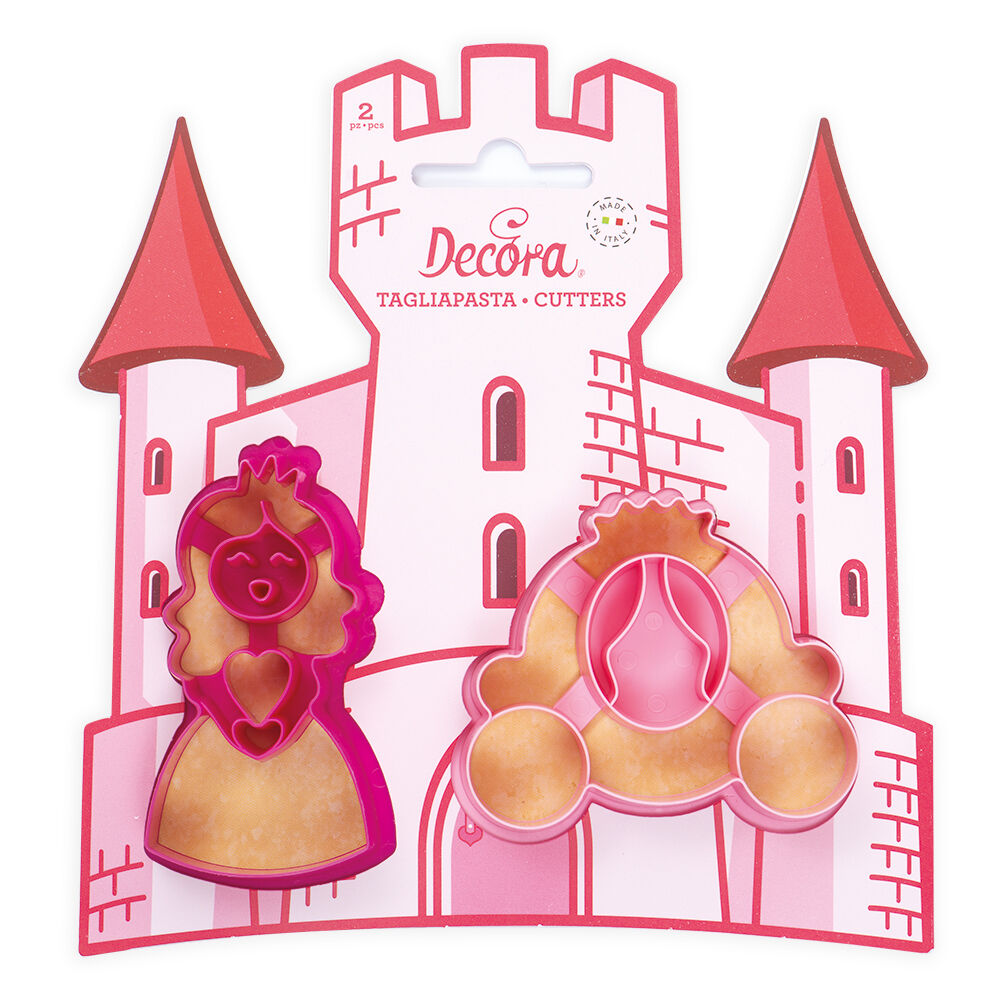 Decora Plastic Cookie Cutter Set of 2 Princess