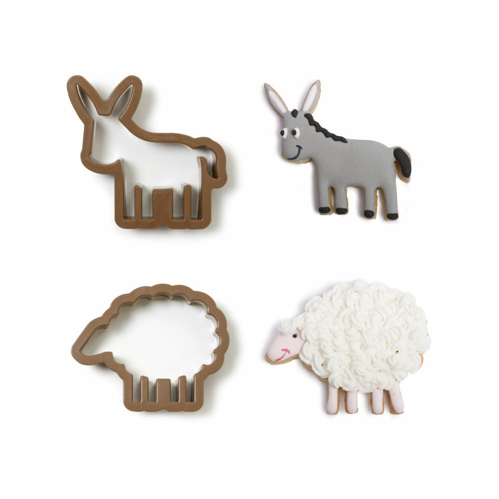 Decora Plastic Cookie Cutter Donkey and Sheep