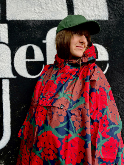 Danepackit Rainponcho Dk Red MAXIBERRY