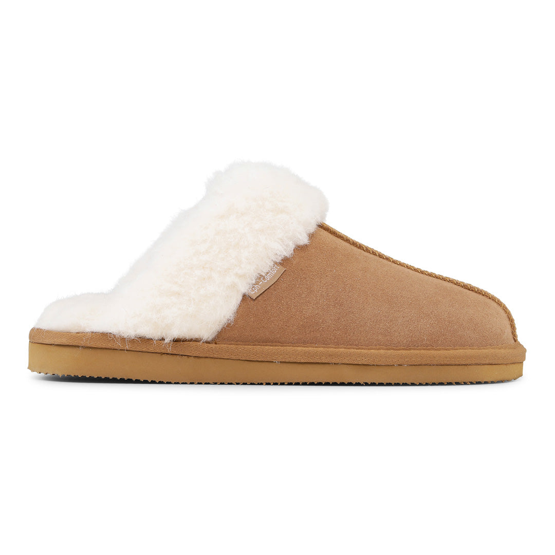 CPH Comfort Suede/Wool Slipper Chestnut