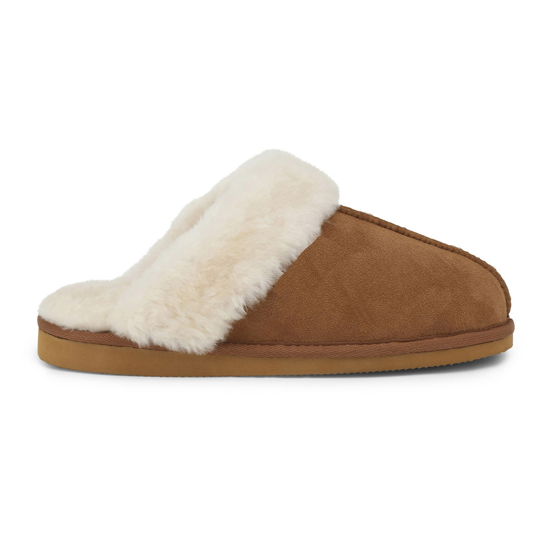 Woollies Slip On Kids Hjemmesko Chestnut