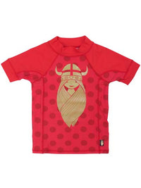 Danehawaii Rashguard SS Red currant/ ox red FREJA