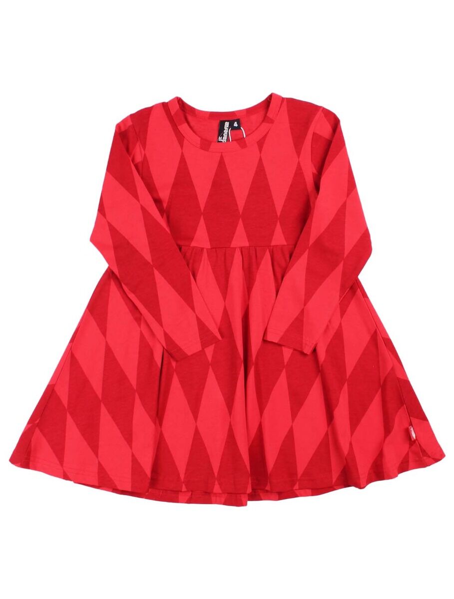 Danepopsicle Viscose  Dress Dk Red/Red DIAMONDS
