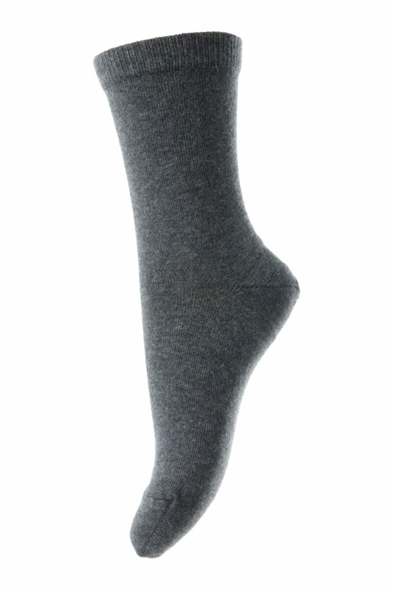 MP Wool/Cotton Socks Dark Grey Melange-497
