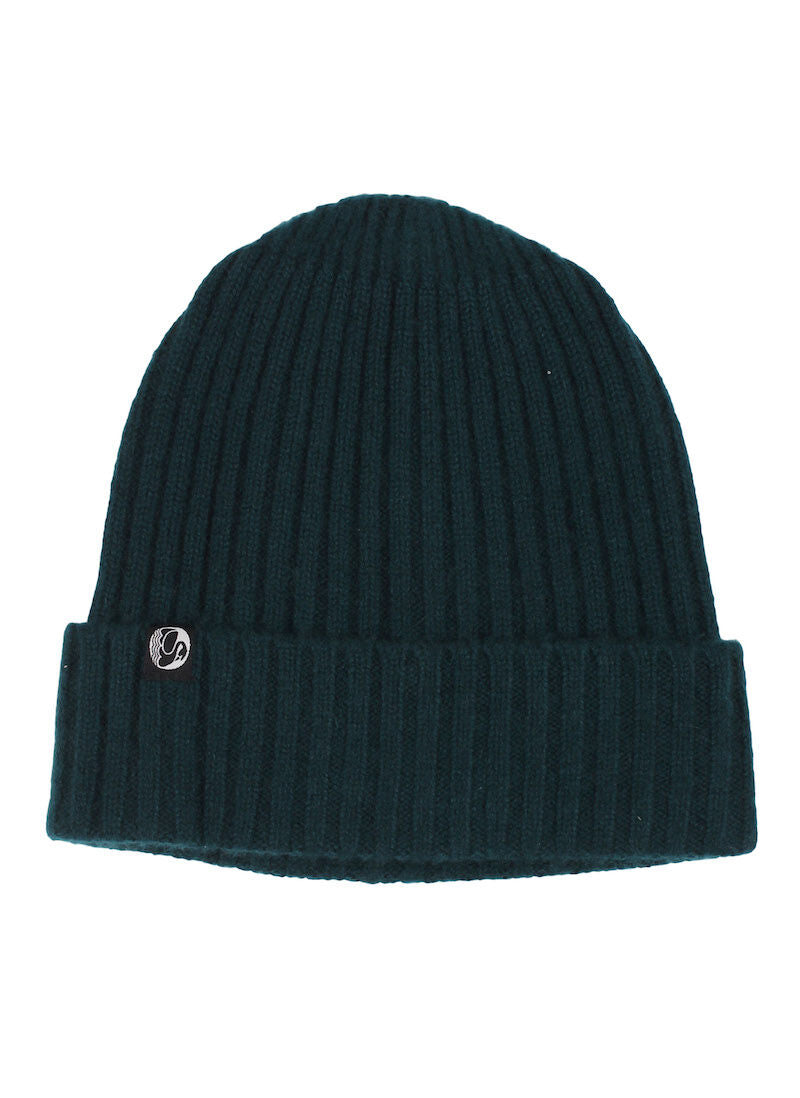 ESS - Cashmere Rib Beanie Black green