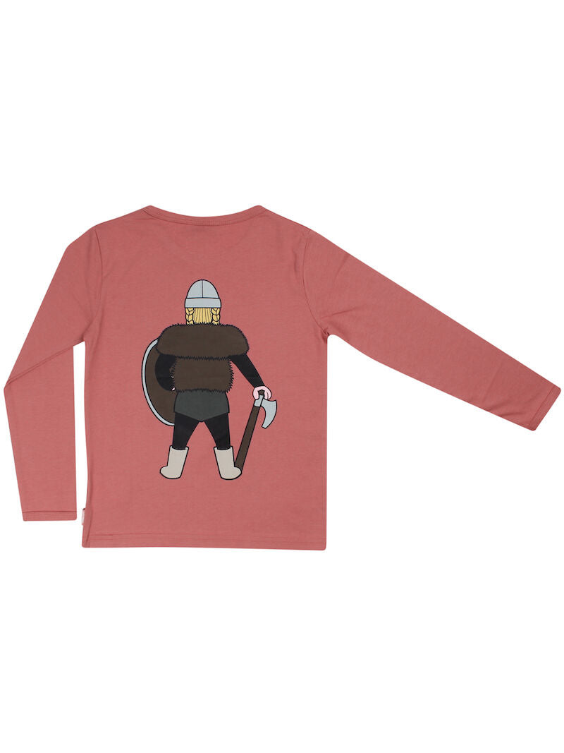 Sød langærmet bluse med print af vikingen Sif til børn