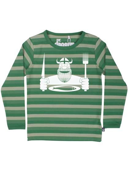 Bluse til børn med viking der spiser 
