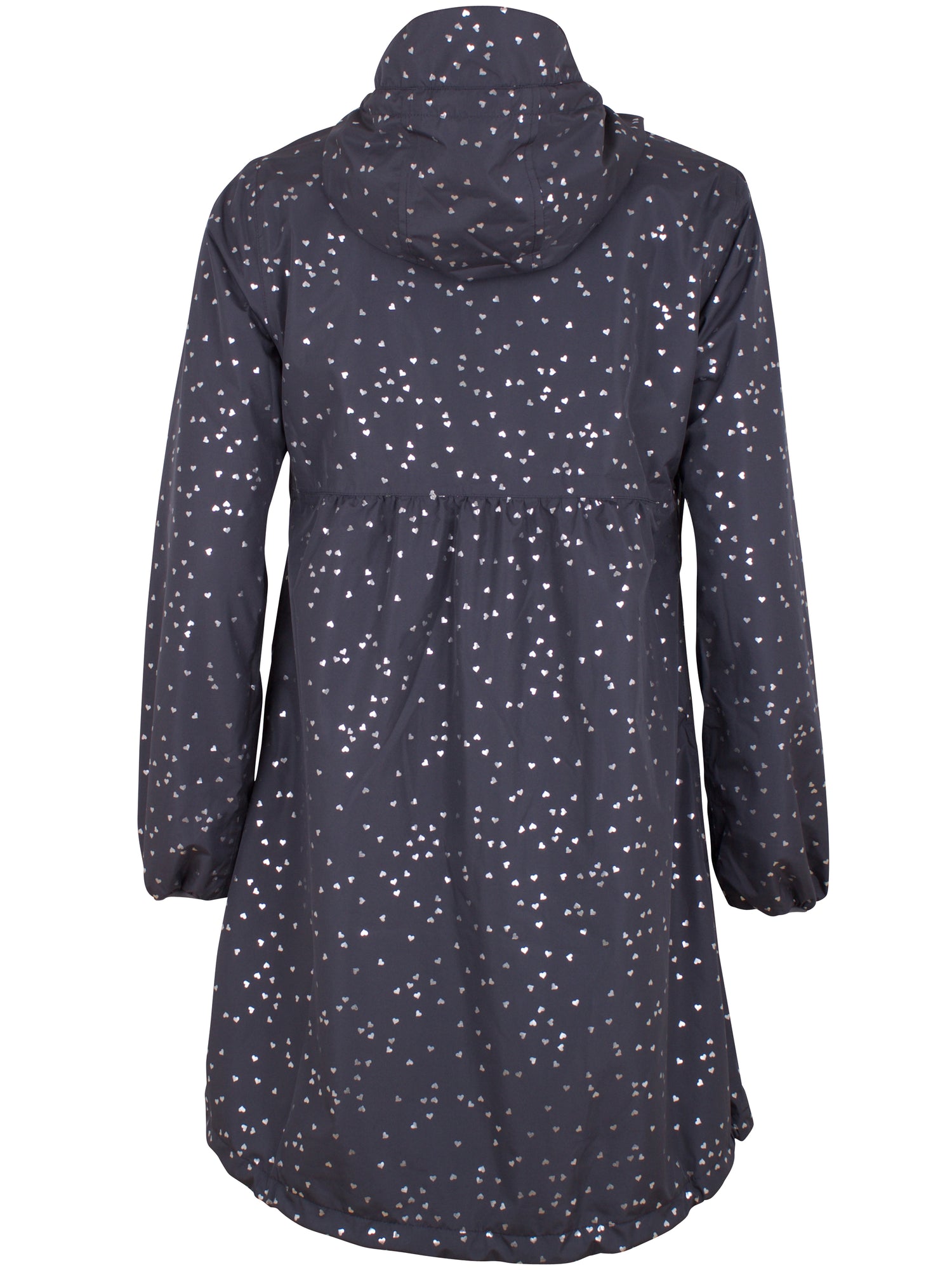 Danehelen Rainjacket Dark Grey/Silver HEART CONFETTI