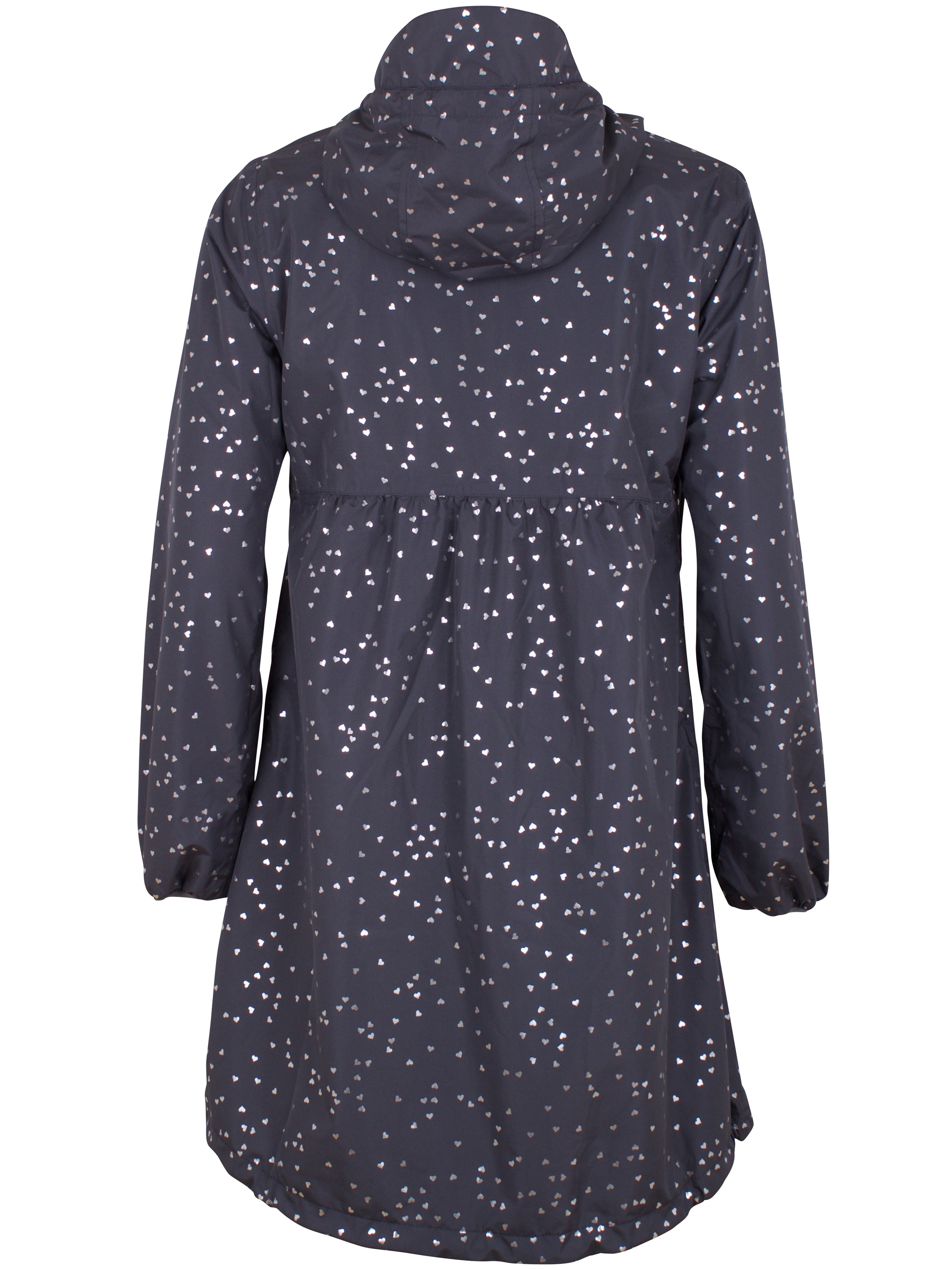 Danehelen Rainjacket Dark Grey/Silver HEART CONFETTI