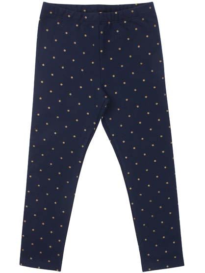Danandrea Warm leggings Navy/Gold Dots