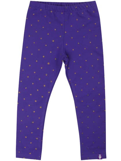 Danandrea Warm leggings Purple Blue Gold SMALL DOTS