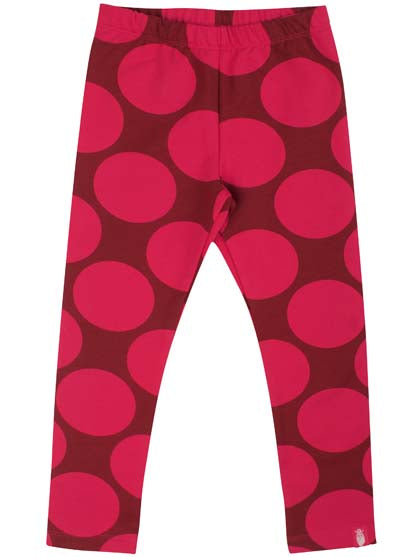 Danandrea Warm leggings Rust Red/Love Pink MEGA DOTS